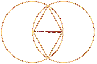 Vesica pisces with triangles