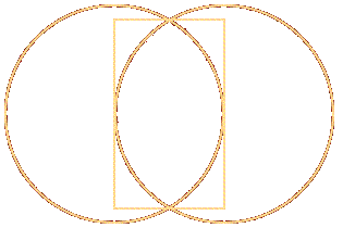 Vesica pisces with rectangle